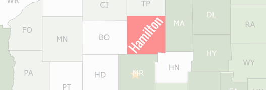 Hamilton County Map