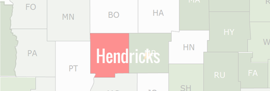 Hendricks County Map