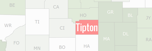 Tipton County Map
