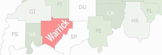 Warrick County Map